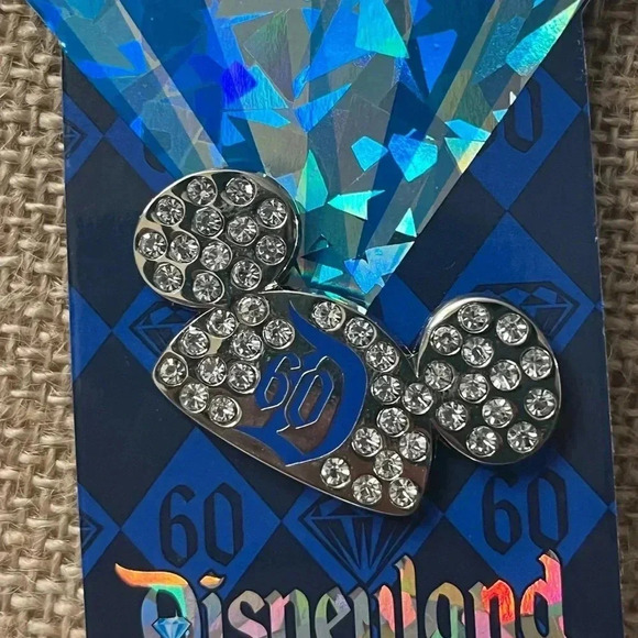 Disneyland 60th Anniversary Diamond Celebration Jeweled Mickey Ears Hat - Picture 2 of 5